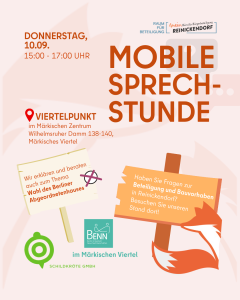 Wahlen und Beteiligung - unsere mobile Sprechstunde im August und September 