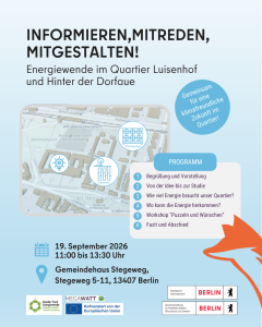 Machbarkeitsstudie Wärmewende im Quartier Luisenhof und Hinter der Dorfaue - Beteiligungsveranstaltung